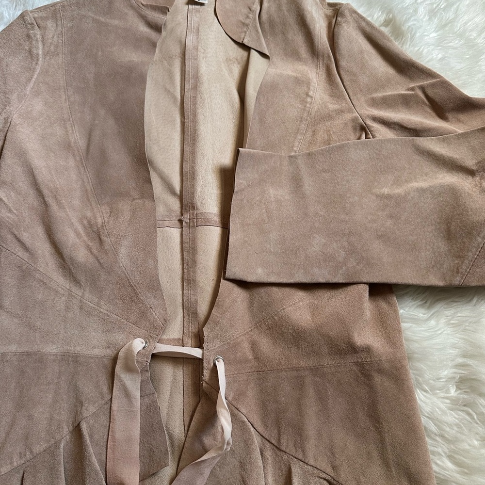 Nougat London Beige Suede Jacket